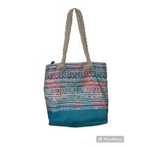 Colorful Canvas Tote Bag With Rope Handles By Thirne & Co.